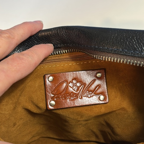 PATRICIA NASH BLUE/BLACK TRNCHI BELT BAG SHERPA AND LEATHER BAG - Picture 6 of 10